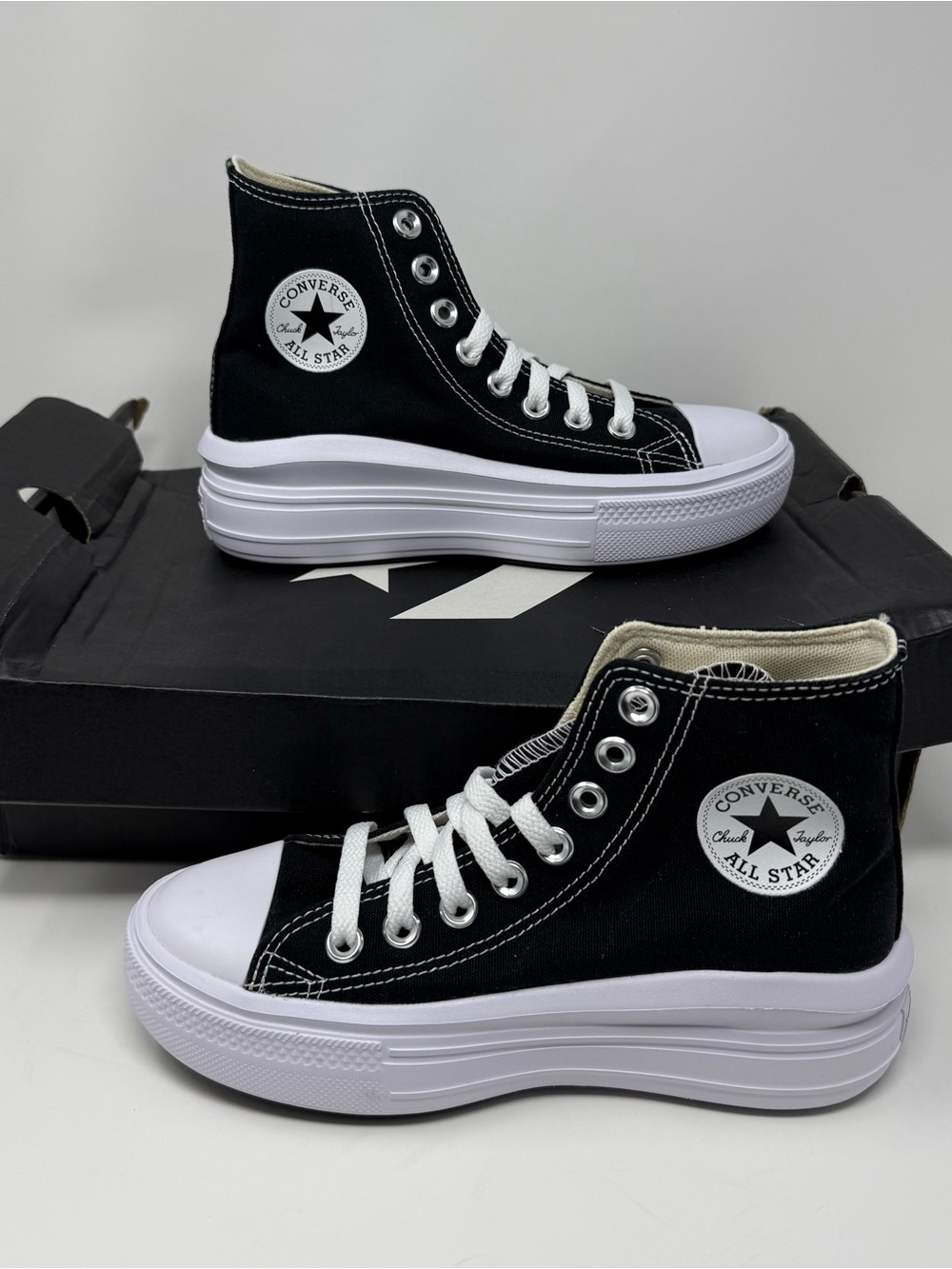 Converse Chuck Taylor All Star Move Hi Platform Black Women’s Size 5 New In Box
